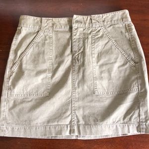 Madewell green khaki skirt size 0